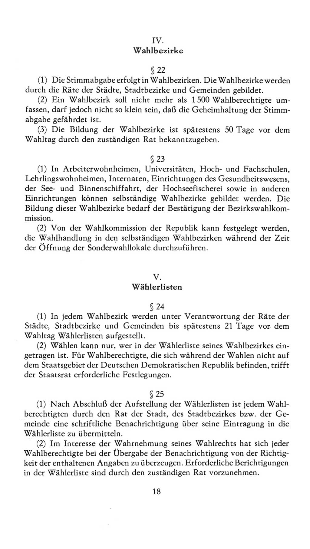 Volkskammer (VK) der Deutschen Demokratischen Republik (DDR), 7. Wahlperiode 1976-1981, Seite 18 (VK. DDR 7. WP. 1976-1981, S. 18)