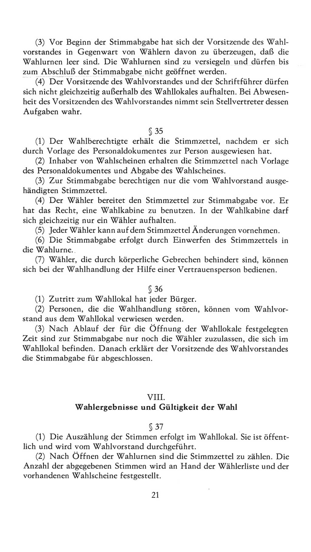 Volkskammer (VK) der Deutschen Demokratischen Republik (DDR), 7. Wahlperiode 1976-1981, Seite 21 (VK. DDR 7. WP. 1976-1981, S. 21)