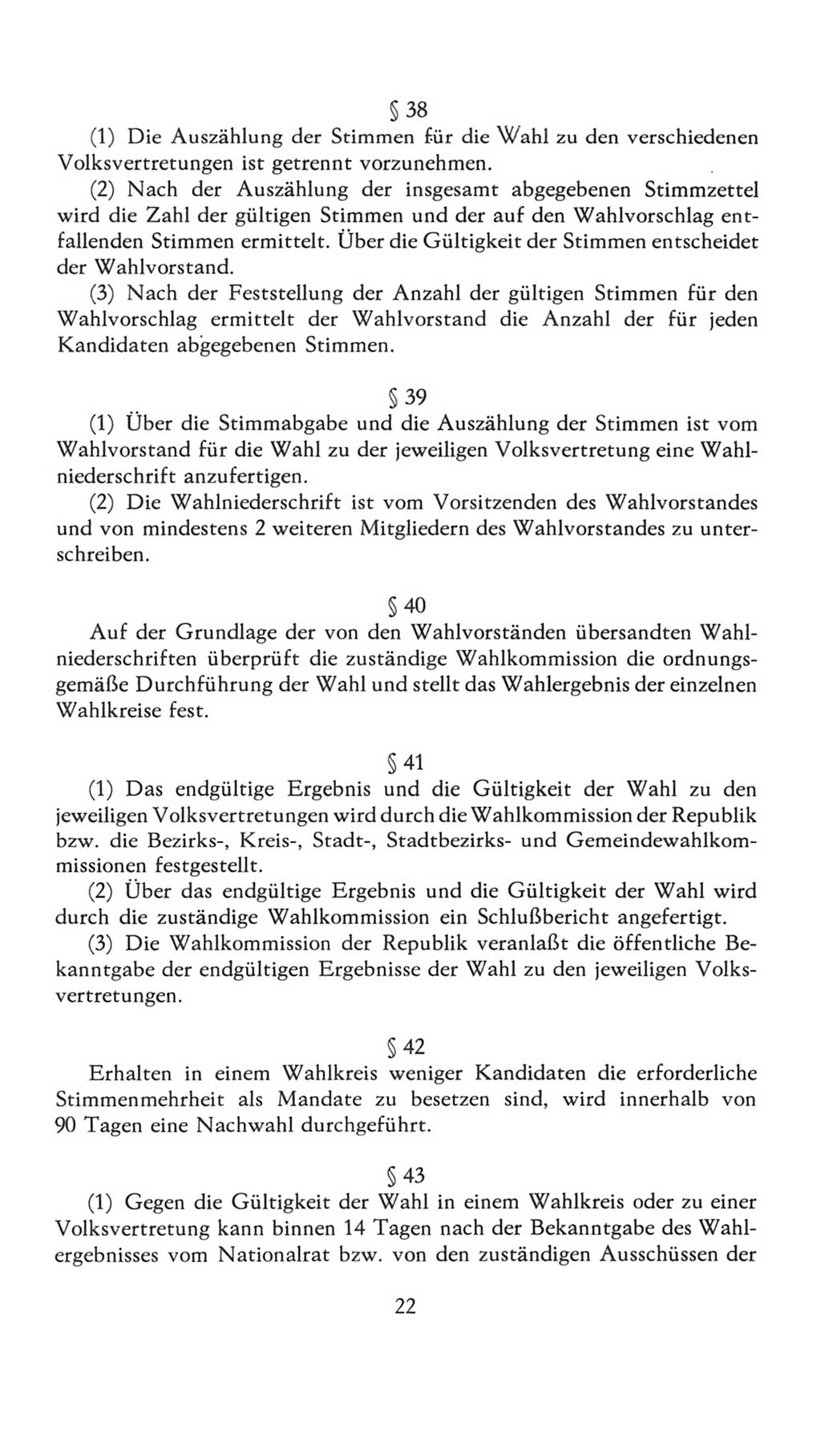 Volkskammer (VK) der Deutschen Demokratischen Republik (DDR), 7. Wahlperiode 1976-1981, Seite 22 (VK. DDR 7. WP. 1976-1981, S. 22)