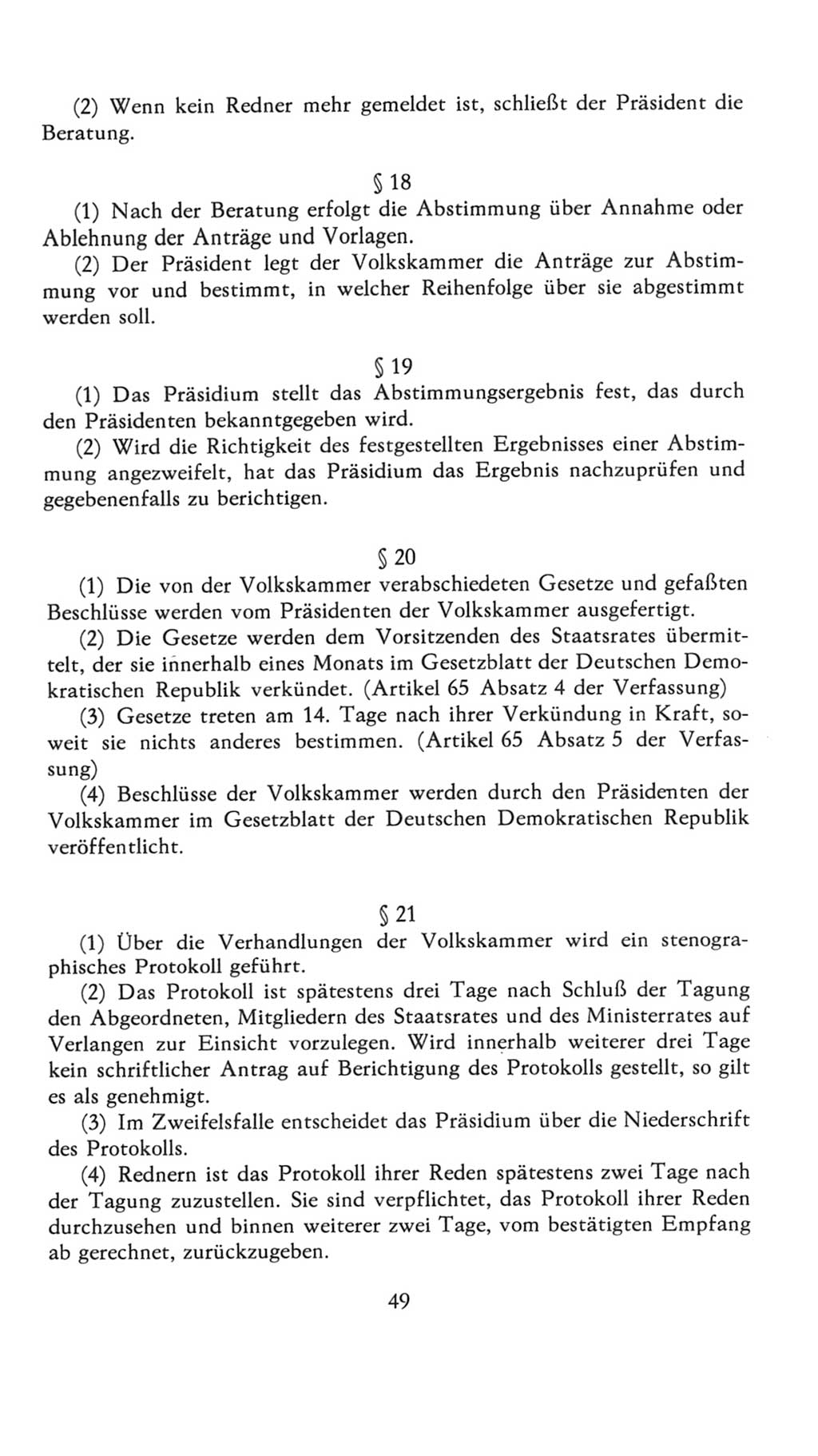 Volkskammer (VK) der Deutschen Demokratischen Republik (DDR), 7. Wahlperiode 1976-1981, Seite 49 (VK. DDR 7. WP. 1976-1981, S. 49)