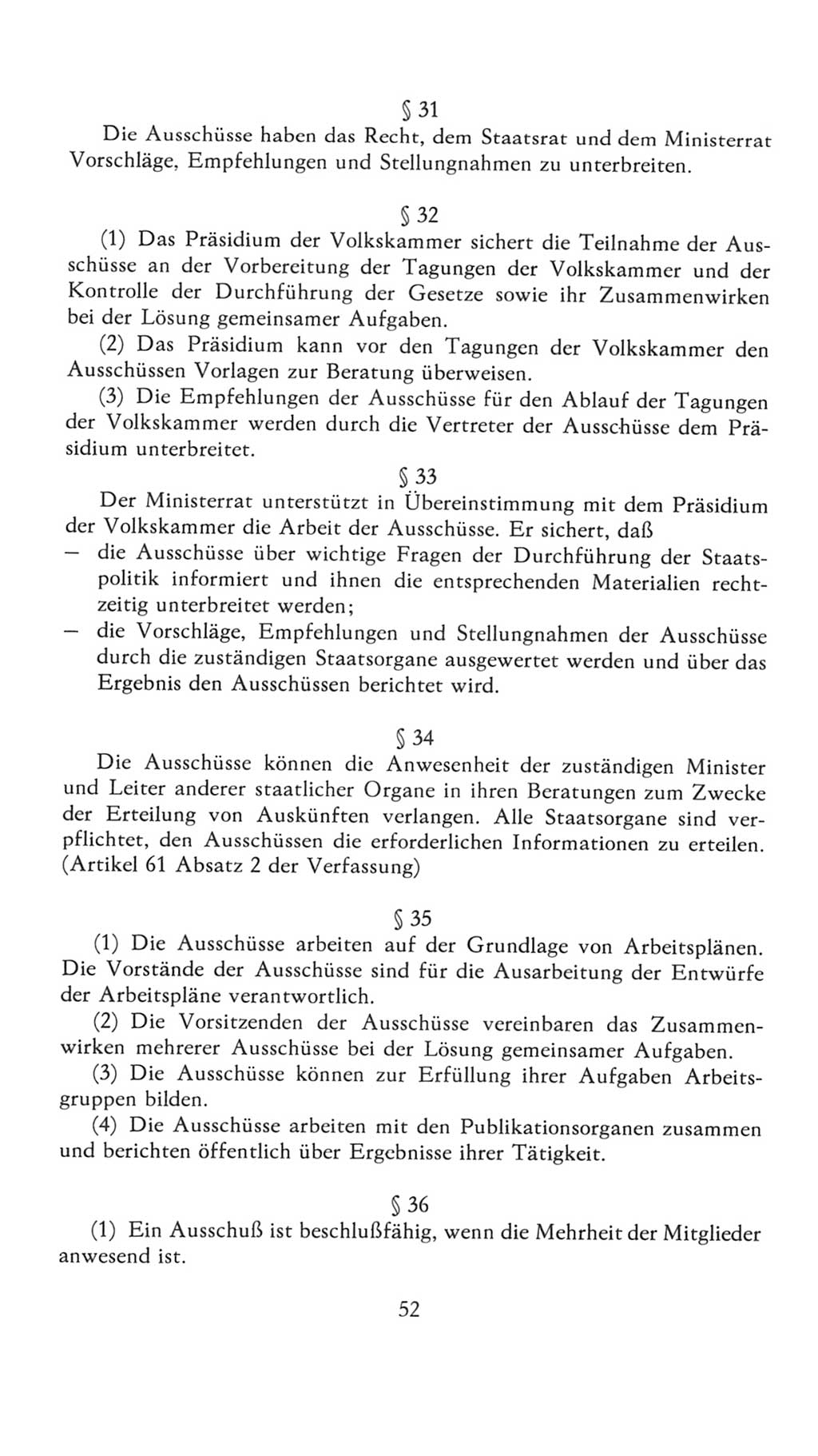 Volkskammer (VK) der Deutschen Demokratischen Republik (DDR), 7. Wahlperiode 1976-1981, Seite 52 (VK. DDR 7. WP. 1976-1981, S. 52)