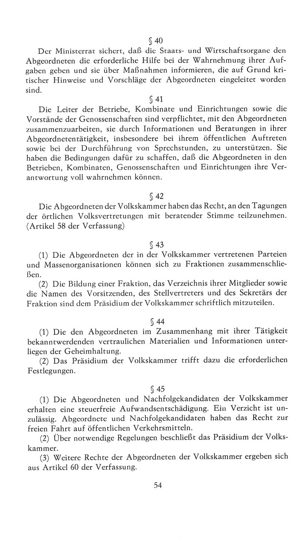 Volkskammer (VK) der Deutschen Demokratischen Republik (DDR), 7. Wahlperiode 1976-1981, Seite 54 (VK. DDR 7. WP. 1976-1981, S. 54)