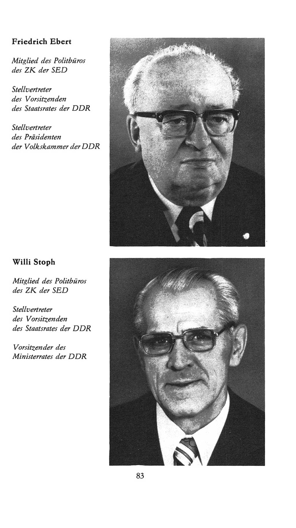 Volkskammer (VK) der Deutschen Demokratischen Republik (DDR), 7. Wahlperiode 1976-1981, Seite 83 (VK. DDR 7. WP. 1976-1981, S. 83)