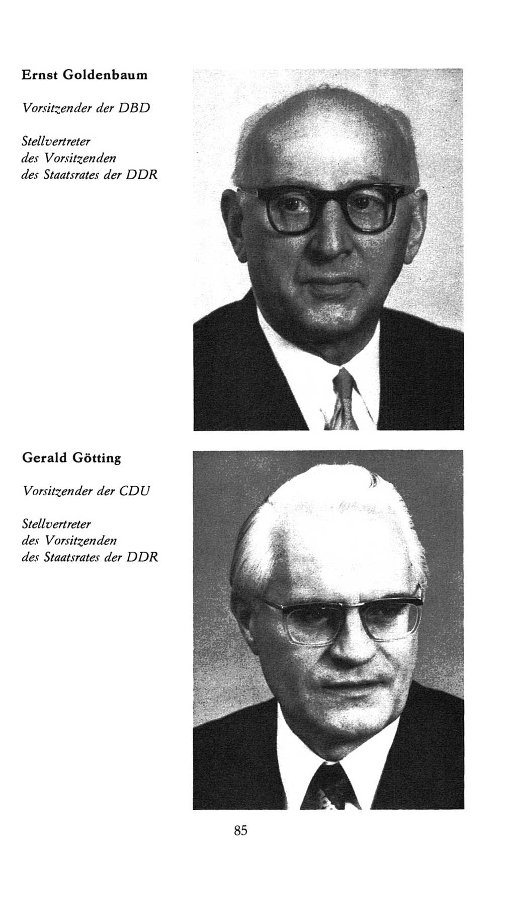 Volkskammer (VK) der Deutschen Demokratischen Republik (DDR), 7. Wahlperiode 1976-1981, Seite 85 (VK. DDR 7. WP. 1976-1981, S. 85)
