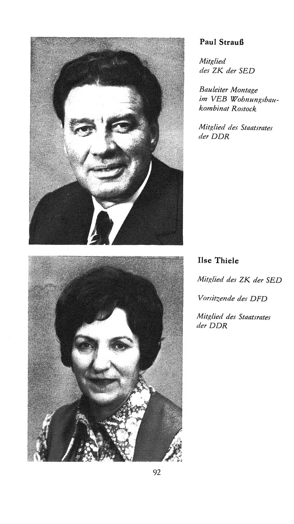 Volkskammer (VK) der Deutschen Demokratischen Republik (DDR), 7. Wahlperiode 1976-1981, Seite 92 (VK. DDR 7. WP. 1976-1981, S. 92)