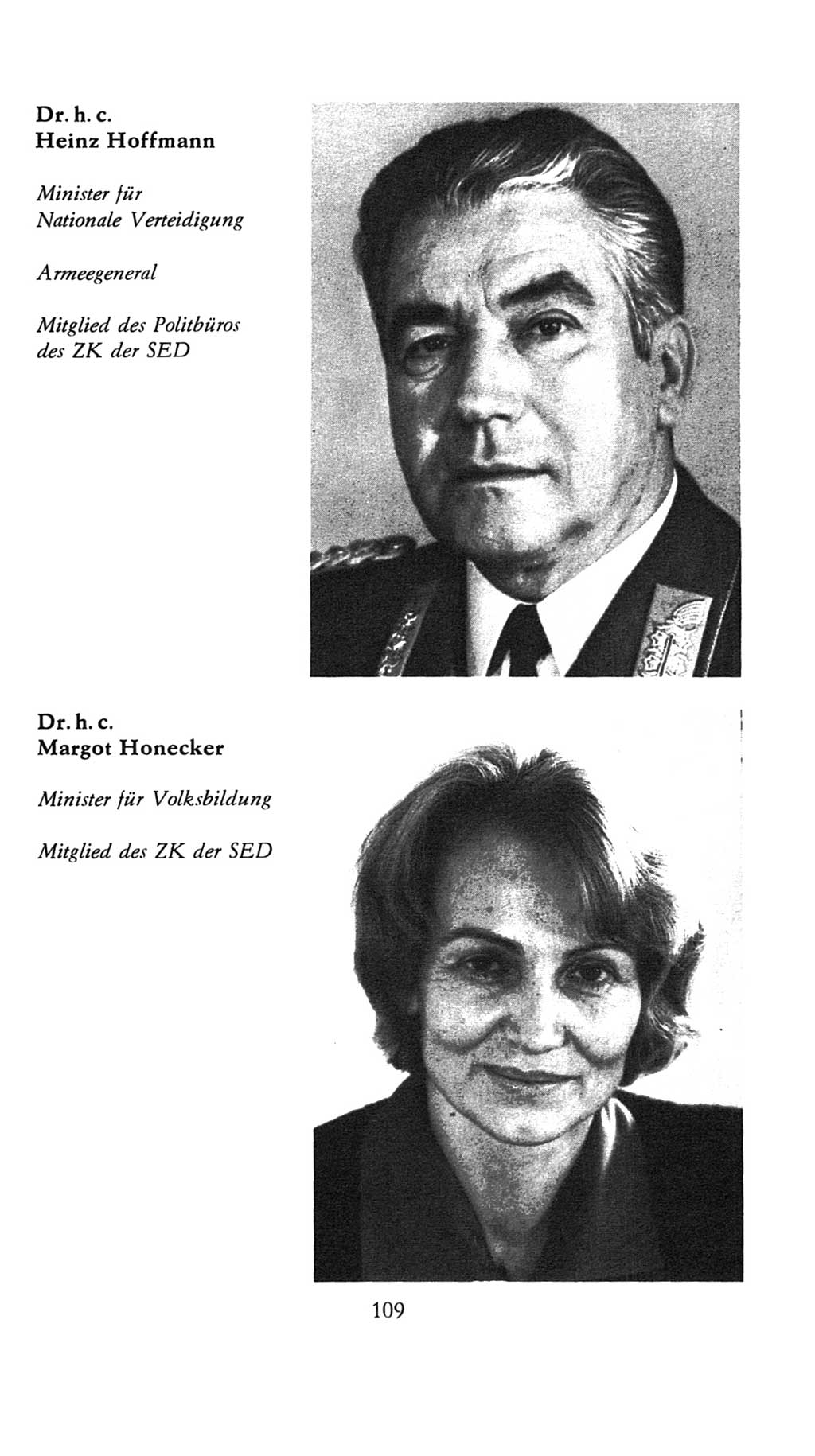 Volkskammer (VK) der Deutschen Demokratischen Republik (DDR), 7. Wahlperiode 1976-1981, Seite 109 (VK. DDR 7. WP. 1976-1981, S. 109)
