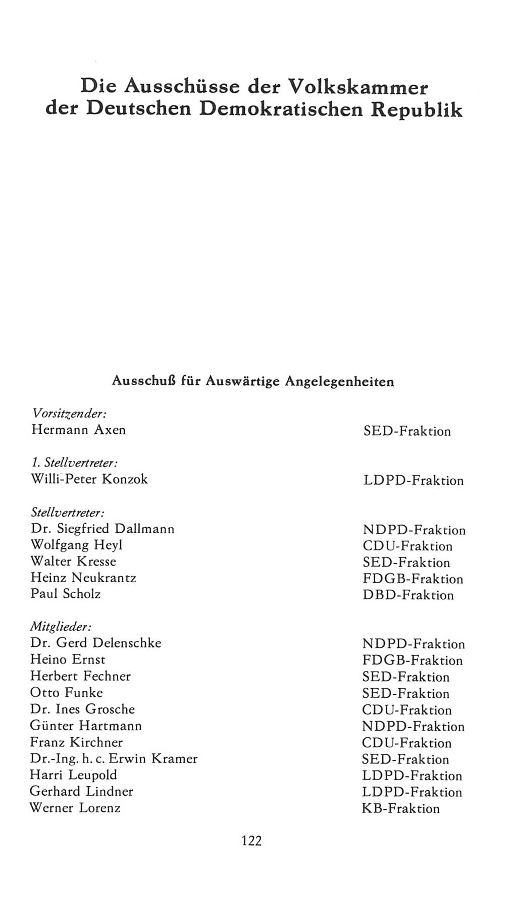 Volkskammer (VK) der Deutschen Demokratischen Republik (DDR), 7. Wahlperiode 1976-1981, Seite 122 (VK. DDR 7. WP. 1976-1981, S. 122)