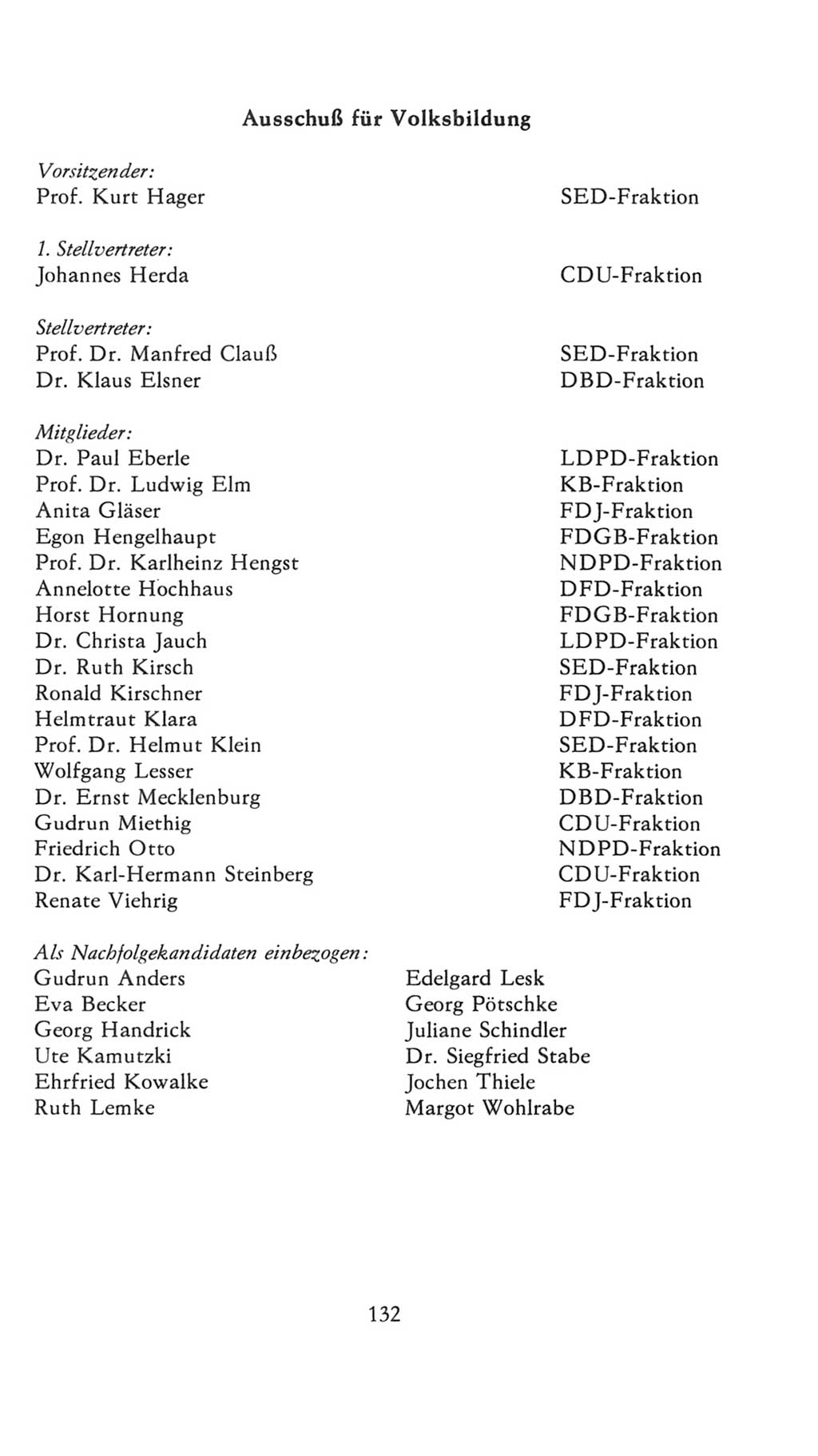 Volkskammer (VK) der Deutschen Demokratischen Republik (DDR), 7. Wahlperiode 1976-1981, Seite 132 (VK. DDR 7. WP. 1976-1981, S. 132)