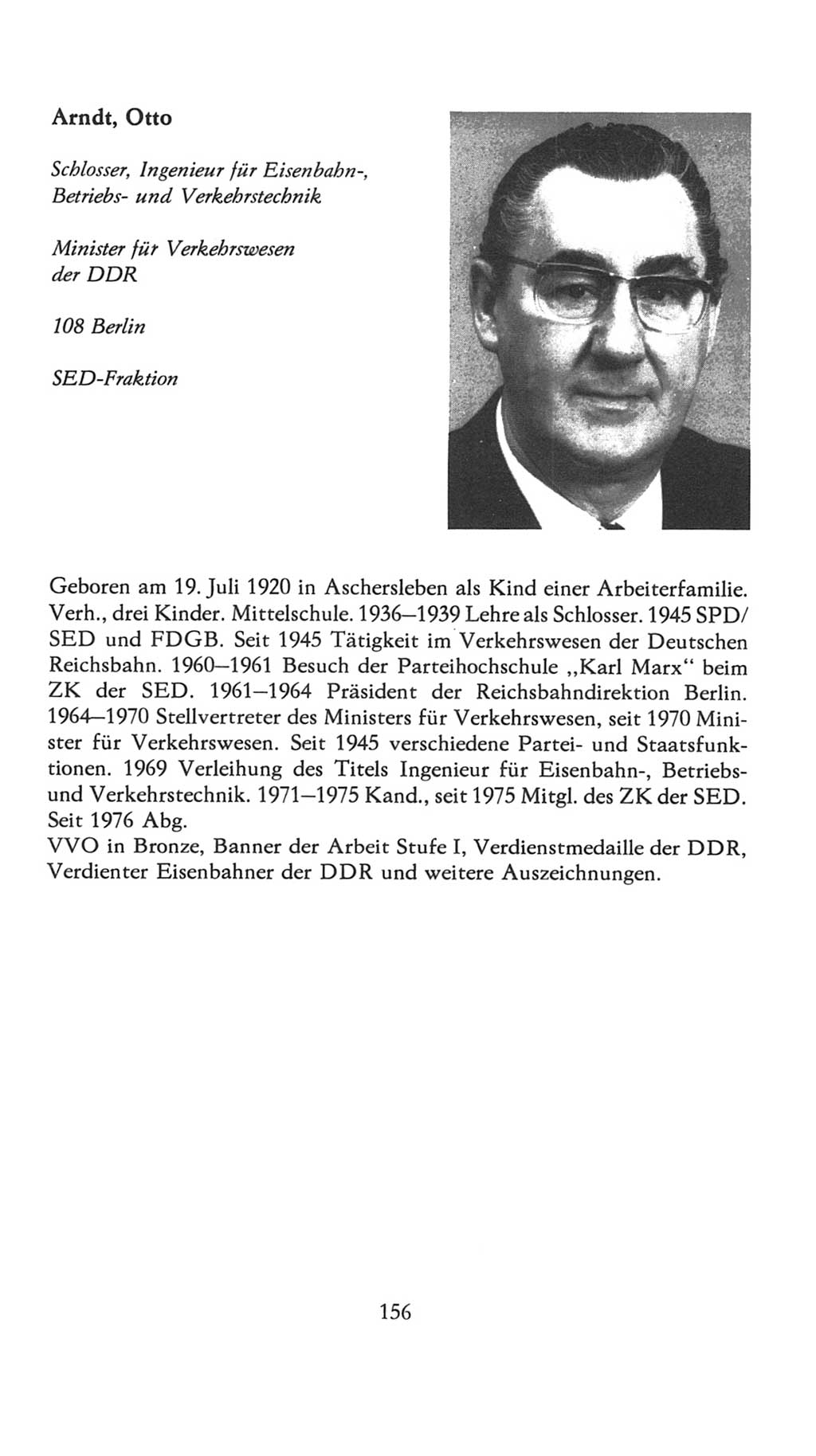 Volkskammer (VK) der Deutschen Demokratischen Republik (DDR), 7. Wahlperiode 1976-1981, Seite 156 (VK. DDR 7. WP. 1976-1981, S. 156)
