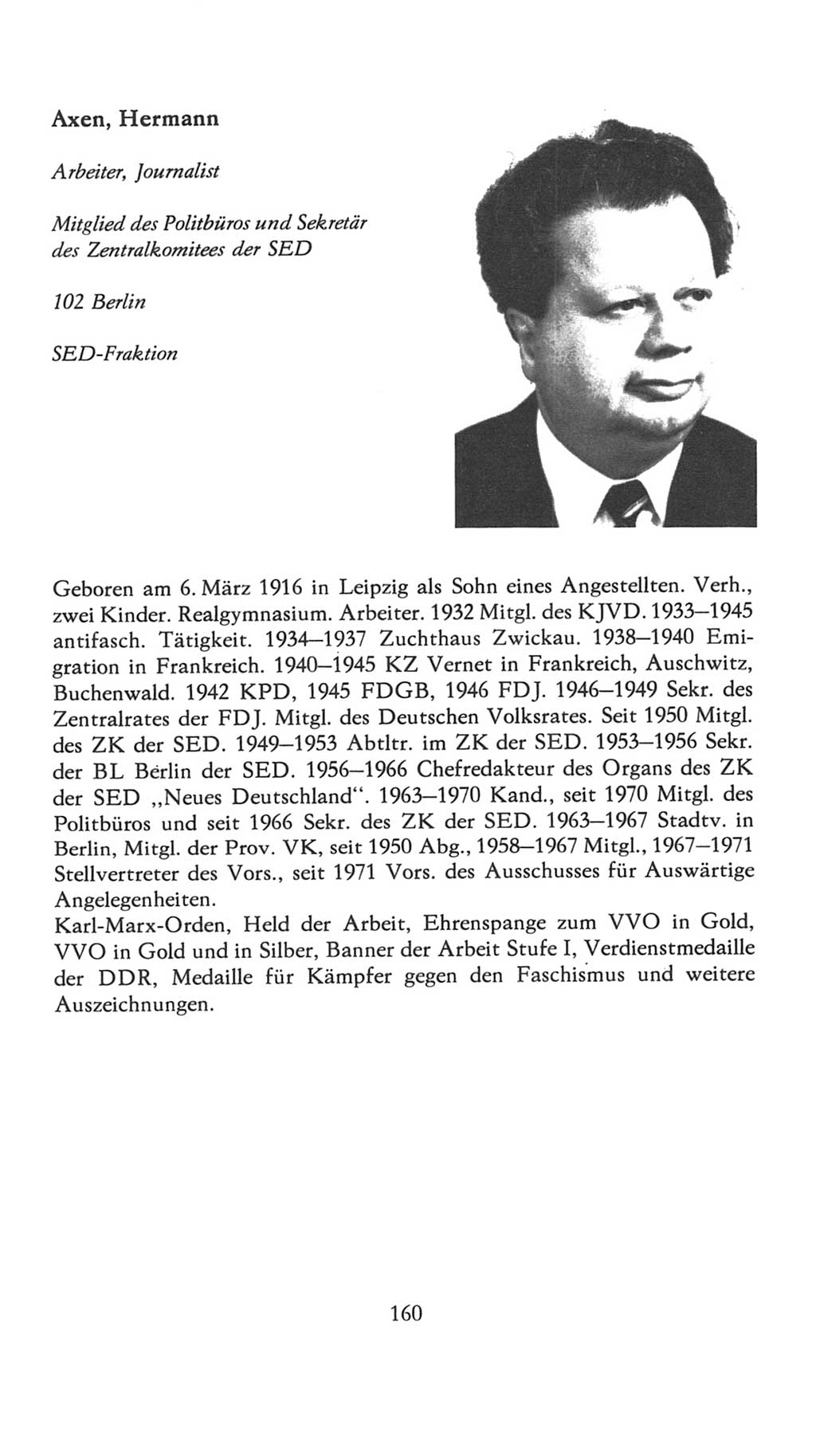 Volkskammer (VK) der Deutschen Demokratischen Republik (DDR), 7. Wahlperiode 1976-1981, Seite 160 (VK. DDR 7. WP. 1976-1981, S. 160)