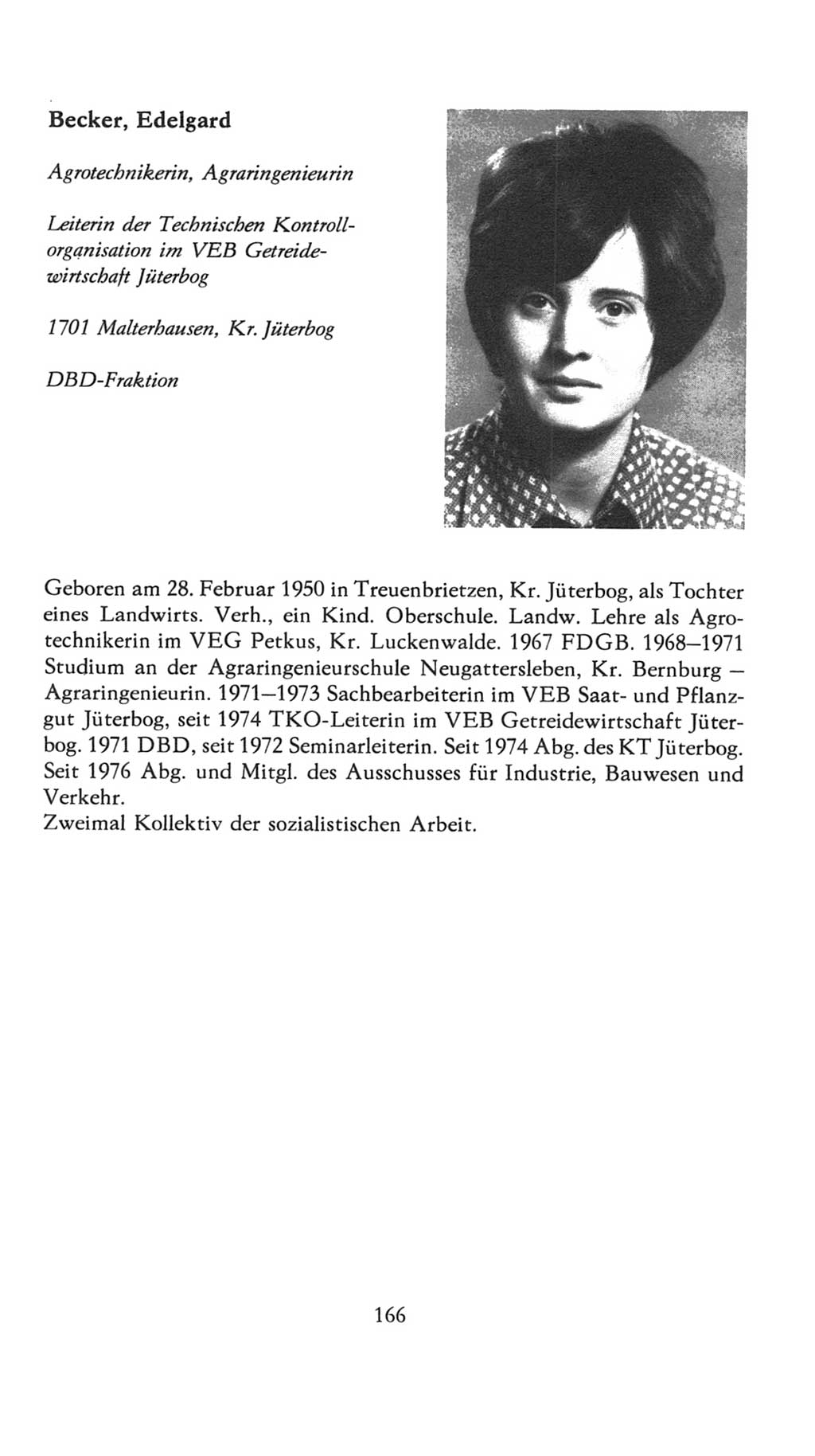 Volkskammer (VK) der Deutschen Demokratischen Republik (DDR), 7. Wahlperiode 1976-1981, Seite 166 (VK. DDR 7. WP. 1976-1981, S. 166)