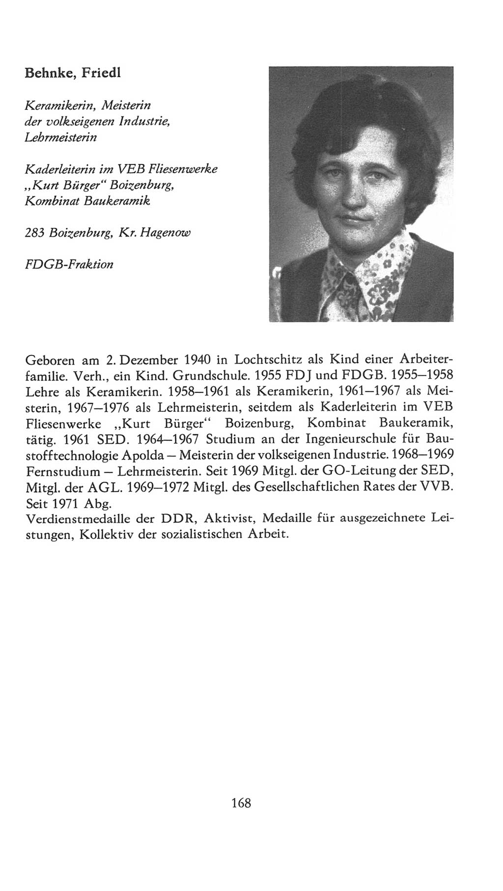Volkskammer (VK) der Deutschen Demokratischen Republik (DDR), 7. Wahlperiode 1976-1981, Seite 168 (VK. DDR 7. WP. 1976-1981, S. 168)