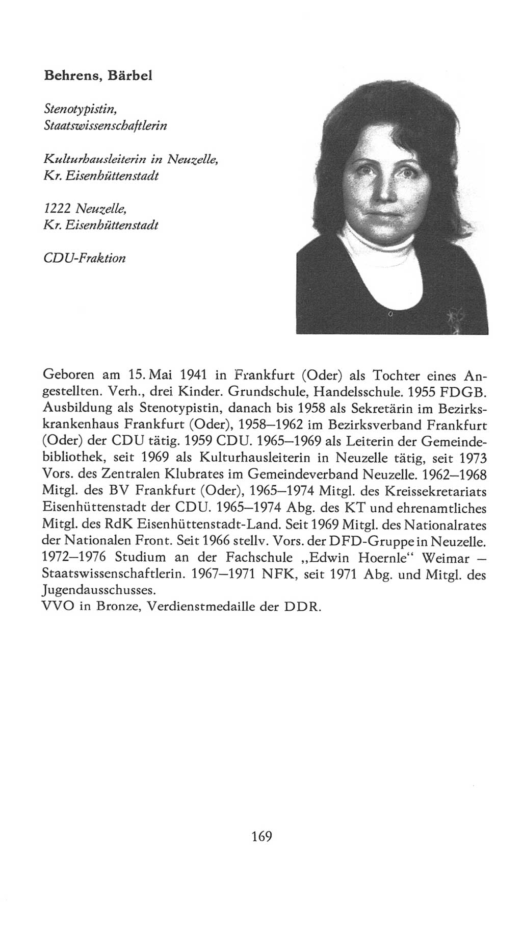 Volkskammer (VK) der Deutschen Demokratischen Republik (DDR), 7. Wahlperiode 1976-1981, Seite 169 (VK. DDR 7. WP. 1976-1981, S. 169)