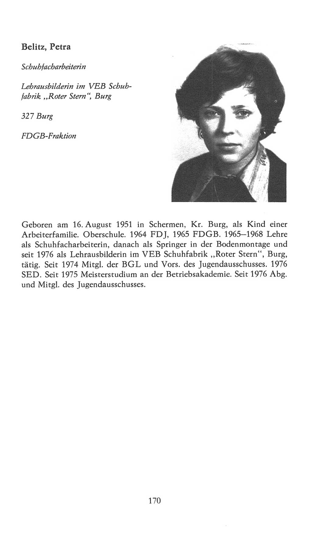 Volkskammer (VK) der Deutschen Demokratischen Republik (DDR), 7. Wahlperiode 1976-1981, Seite 170 (VK. DDR 7. WP. 1976-1981, S. 170)