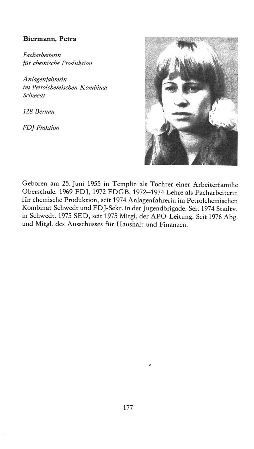 Volkskammer (VK) der Deutschen Demokratischen Republik (DDR), 7. Wahlperiode 1976-1981, Seite 177 (VK. DDR 7. WP. 1976-1981, S. 177)