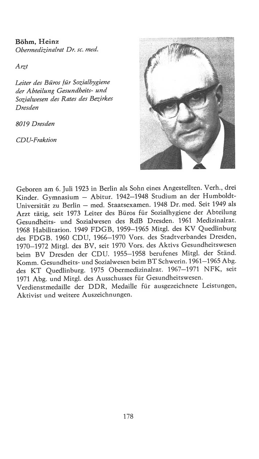 Volkskammer (VK) der Deutschen Demokratischen Republik (DDR), 7. Wahlperiode 1976-1981, Seite 178 (VK. DDR 7. WP. 1976-1981, S. 178)