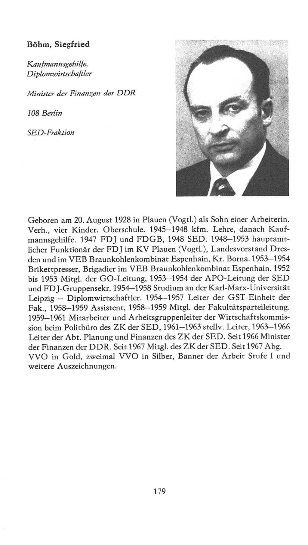 Volkskammer (VK) der Deutschen Demokratischen Republik (DDR), 7. Wahlperiode 1976-1981, Seite 179 (VK. DDR 7. WP. 1976-1981, S. 179)