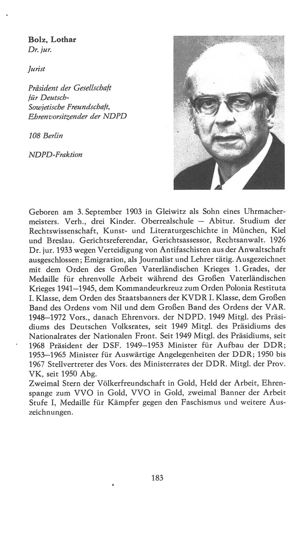 Volkskammer (VK) der Deutschen Demokratischen Republik (DDR), 7. Wahlperiode 1976-1981, Seite 183 (VK. DDR 7. WP. 1976-1981, S. 183)