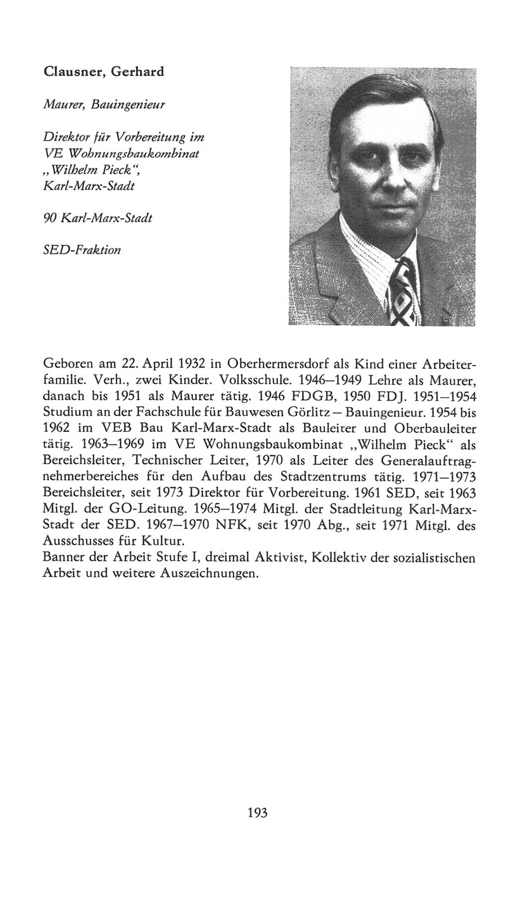 Volkskammer (VK) der Deutschen Demokratischen Republik (DDR), 7. Wahlperiode 1976-1981, Seite 193 (VK. DDR 7. WP. 1976-1981, S. 193)