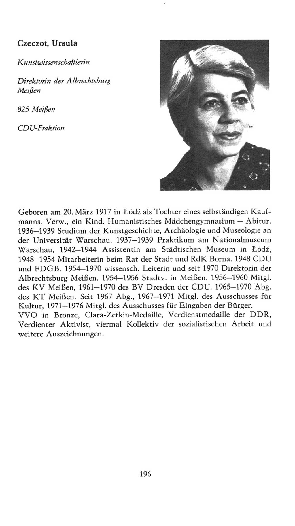 Volkskammer (VK) der Deutschen Demokratischen Republik (DDR), 7. Wahlperiode 1976-1981, Seite 196 (VK. DDR 7. WP. 1976-1981, S. 196)
