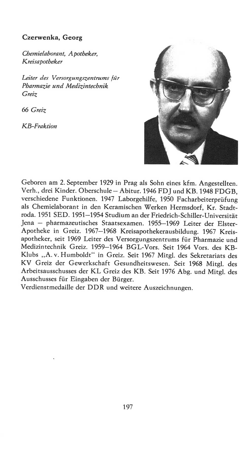 Volkskammer (VK) der Deutschen Demokratischen Republik (DDR), 7. Wahlperiode 1976-1981, Seite 197 (VK. DDR 7. WP. 1976-1981, S. 197)