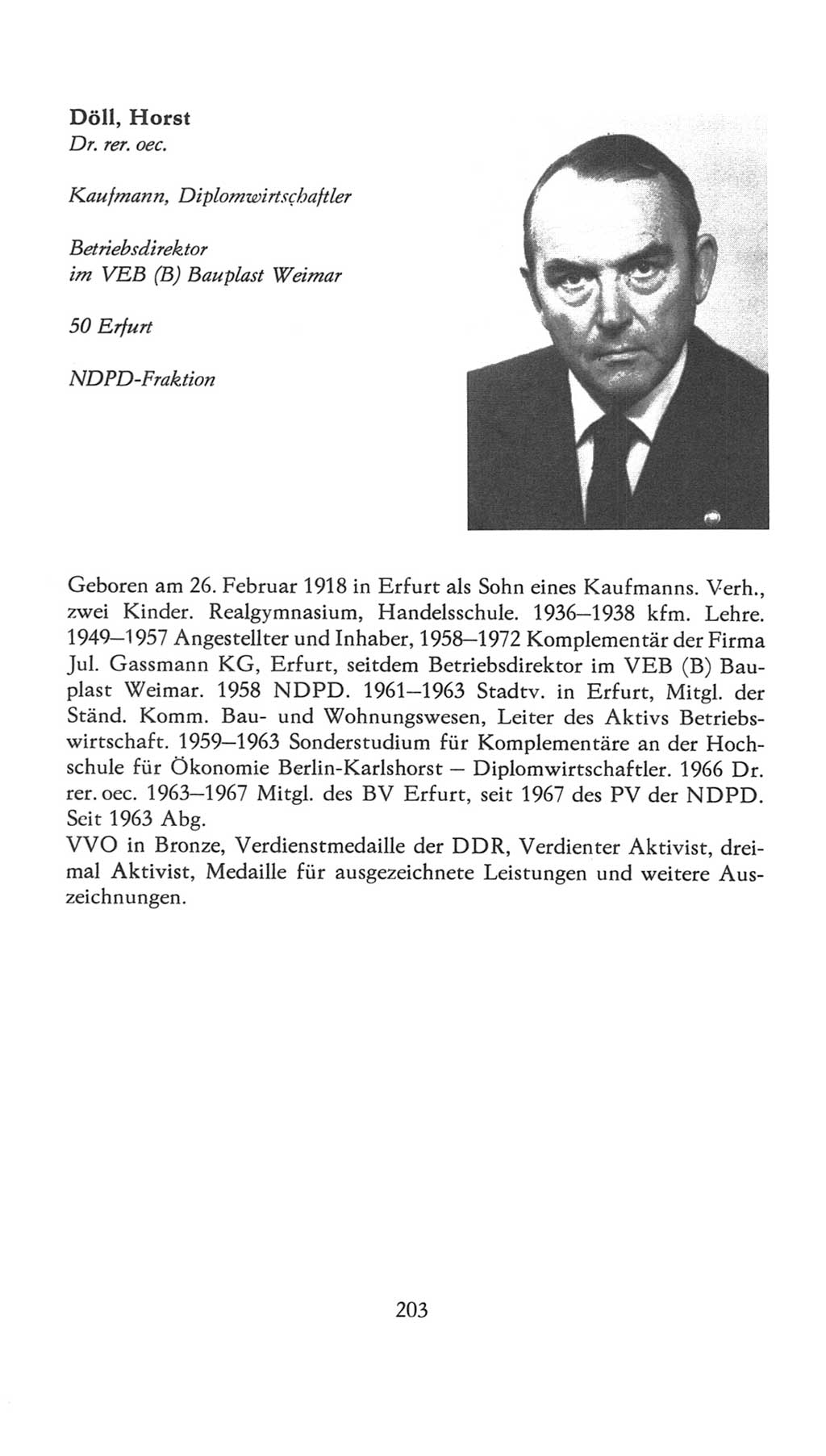 Volkskammer (VK) der Deutschen Demokratischen Republik (DDR), 7. Wahlperiode 1976-1981, Seite 203 (VK. DDR 7. WP. 1976-1981, S. 203)