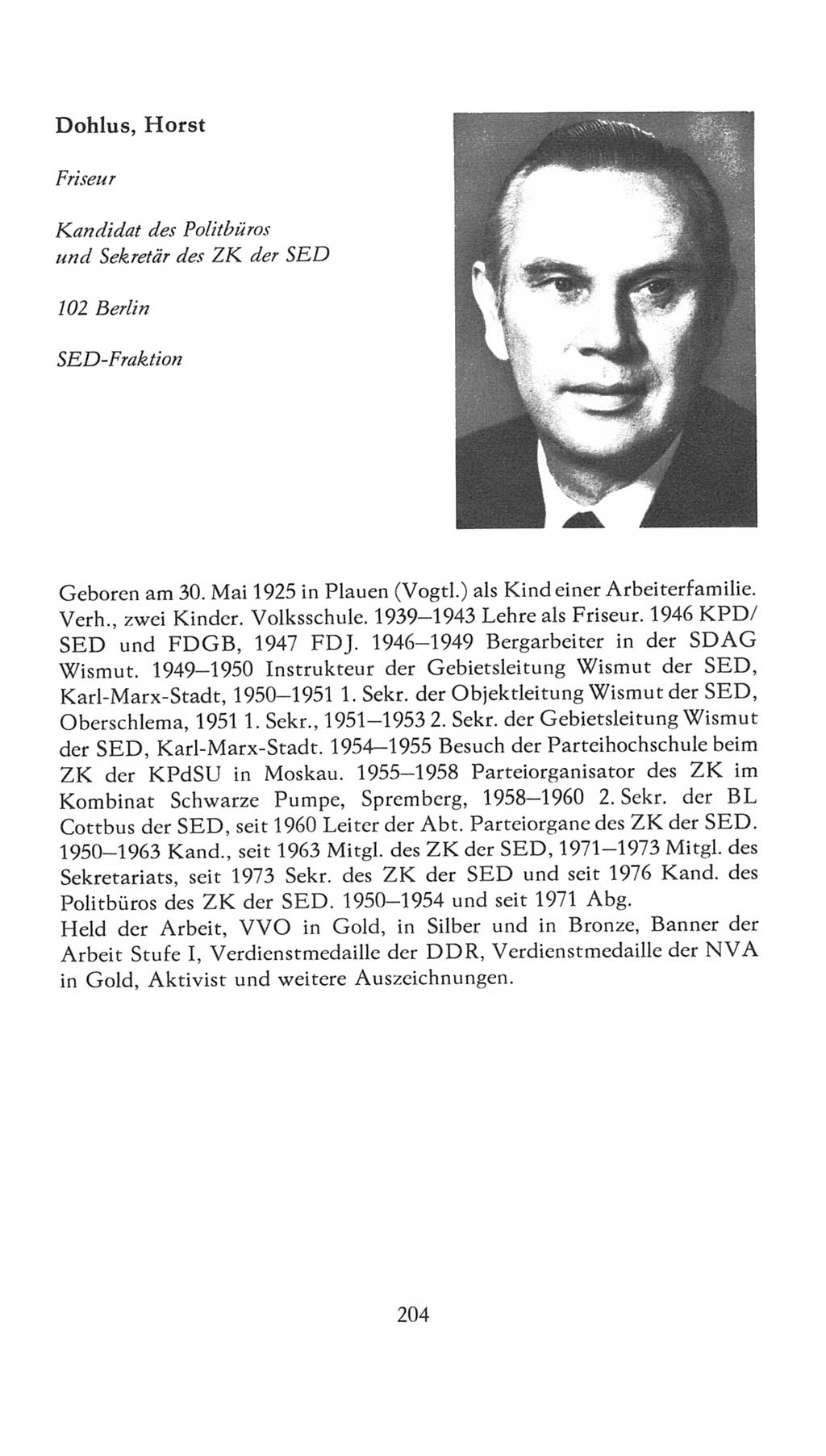 Volkskammer (VK) der Deutschen Demokratischen Republik (DDR), 7. Wahlperiode 1976-1981, Seite 204 (VK. DDR 7. WP. 1976-1981, S. 204)