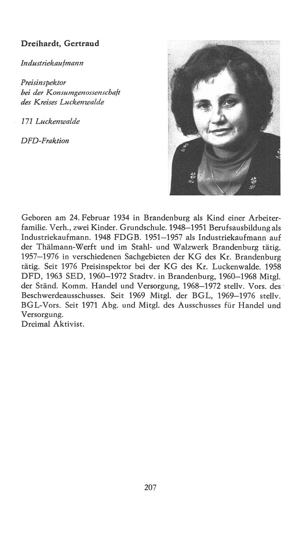 Volkskammer (VK) der Deutschen Demokratischen Republik (DDR), 7. Wahlperiode 1976-1981, Seite 207 (VK. DDR 7. WP. 1976-1981, S. 207)