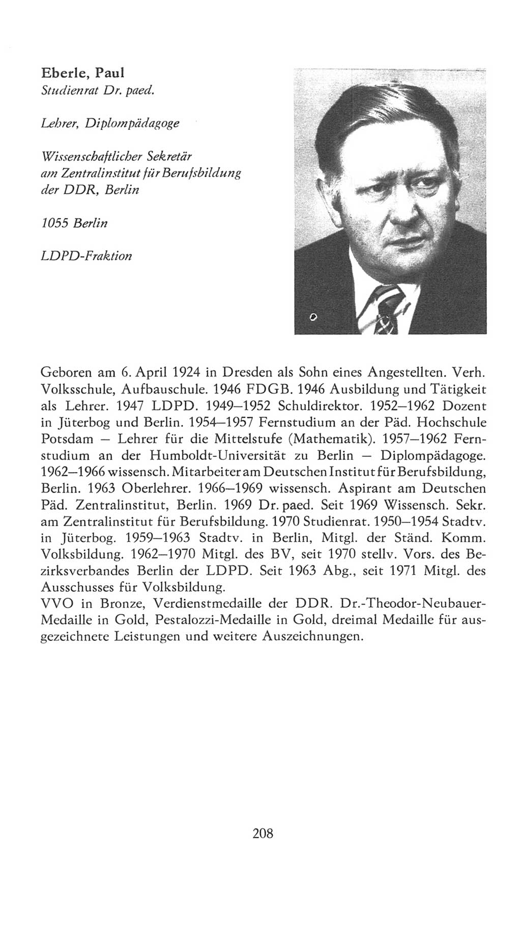 Volkskammer (VK) der Deutschen Demokratischen Republik (DDR), 7. Wahlperiode 1976-1981, Seite 208 (VK. DDR 7. WP. 1976-1981, S. 208)