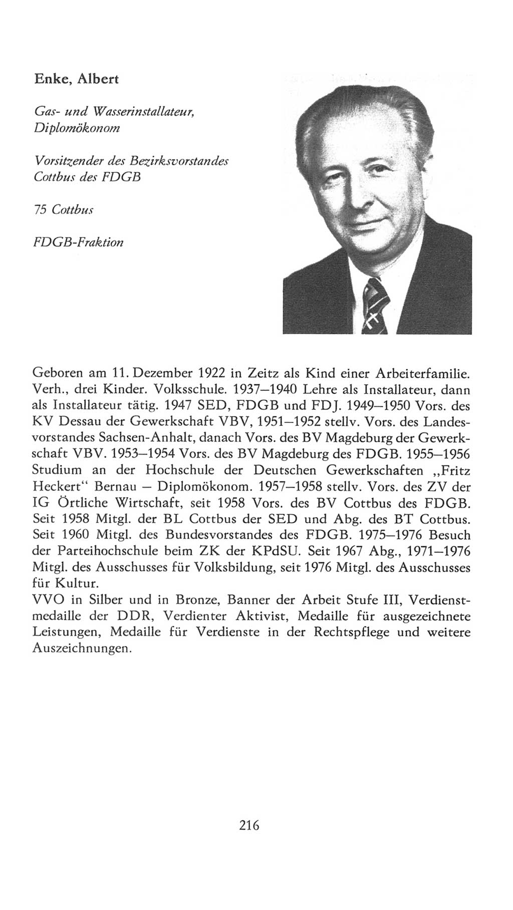 Volkskammer (VK) der Deutschen Demokratischen Republik (DDR), 7. Wahlperiode 1976-1981, Seite 216 (VK. DDR 7. WP. 1976-1981, S. 216)