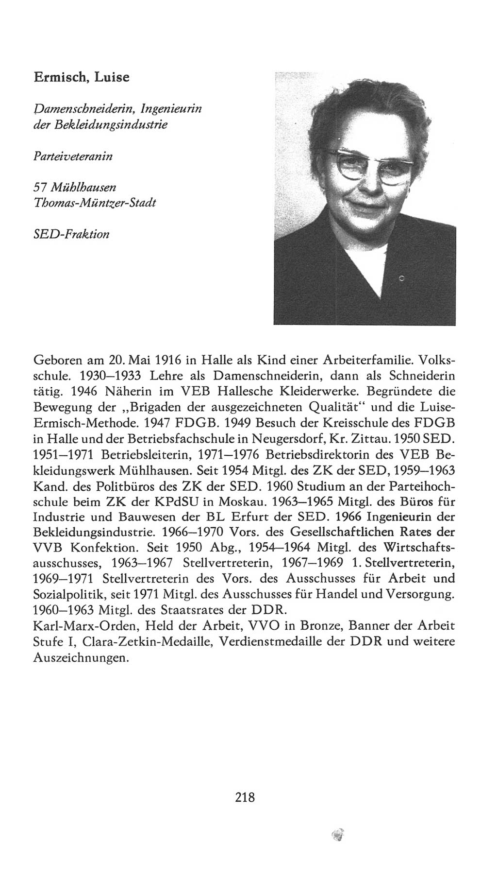 Volkskammer (VK) der Deutschen Demokratischen Republik (DDR), 7. Wahlperiode 1976-1981, Seite 218 (VK. DDR 7. WP. 1976-1981, S. 218)