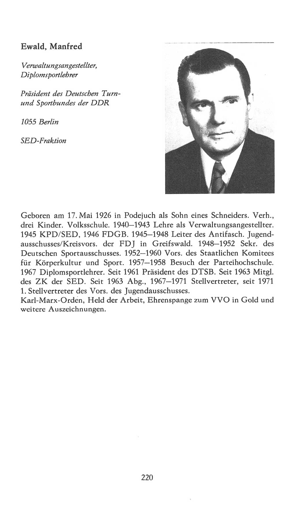 Volkskammer (VK) der Deutschen Demokratischen Republik (DDR), 7. Wahlperiode 1976-1981, Seite 220 (VK. DDR 7. WP. 1976-1981, S. 220)
