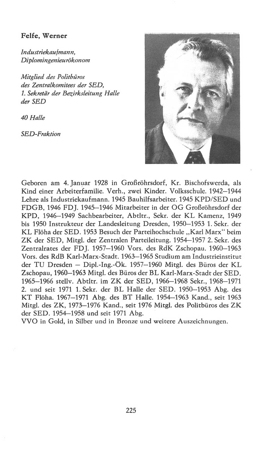 Volkskammer (VK) der Deutschen Demokratischen Republik (DDR), 7. Wahlperiode 1976-1981, Seite 225 (VK. DDR 7. WP. 1976-1981, S. 225)