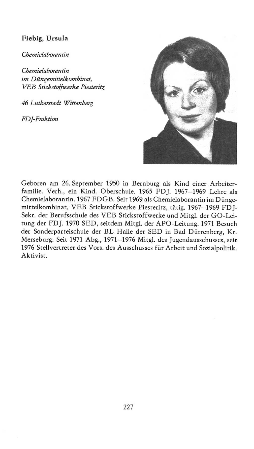 Volkskammer (VK) der Deutschen Demokratischen Republik (DDR), 7. Wahlperiode 1976-1981, Seite 227 (VK. DDR 7. WP. 1976-1981, S. 227)