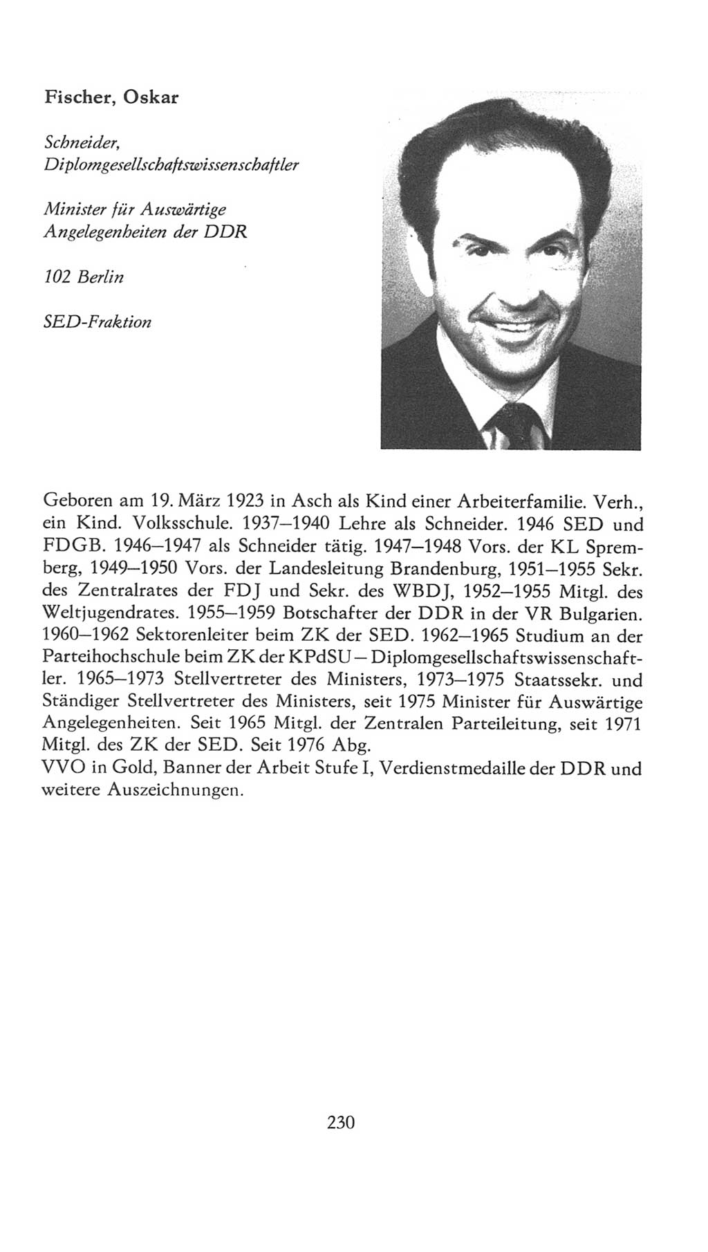 Volkskammer (VK) der Deutschen Demokratischen Republik (DDR), 7. Wahlperiode 1976-1981, Seite 230 (VK. DDR 7. WP. 1976-1981, S. 230)