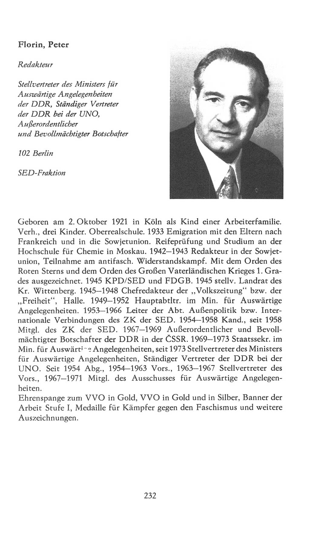 Volkskammer (VK) der Deutschen Demokratischen Republik (DDR), 7. Wahlperiode 1976-1981, Seite 232 (VK. DDR 7. WP. 1976-1981, S. 232)