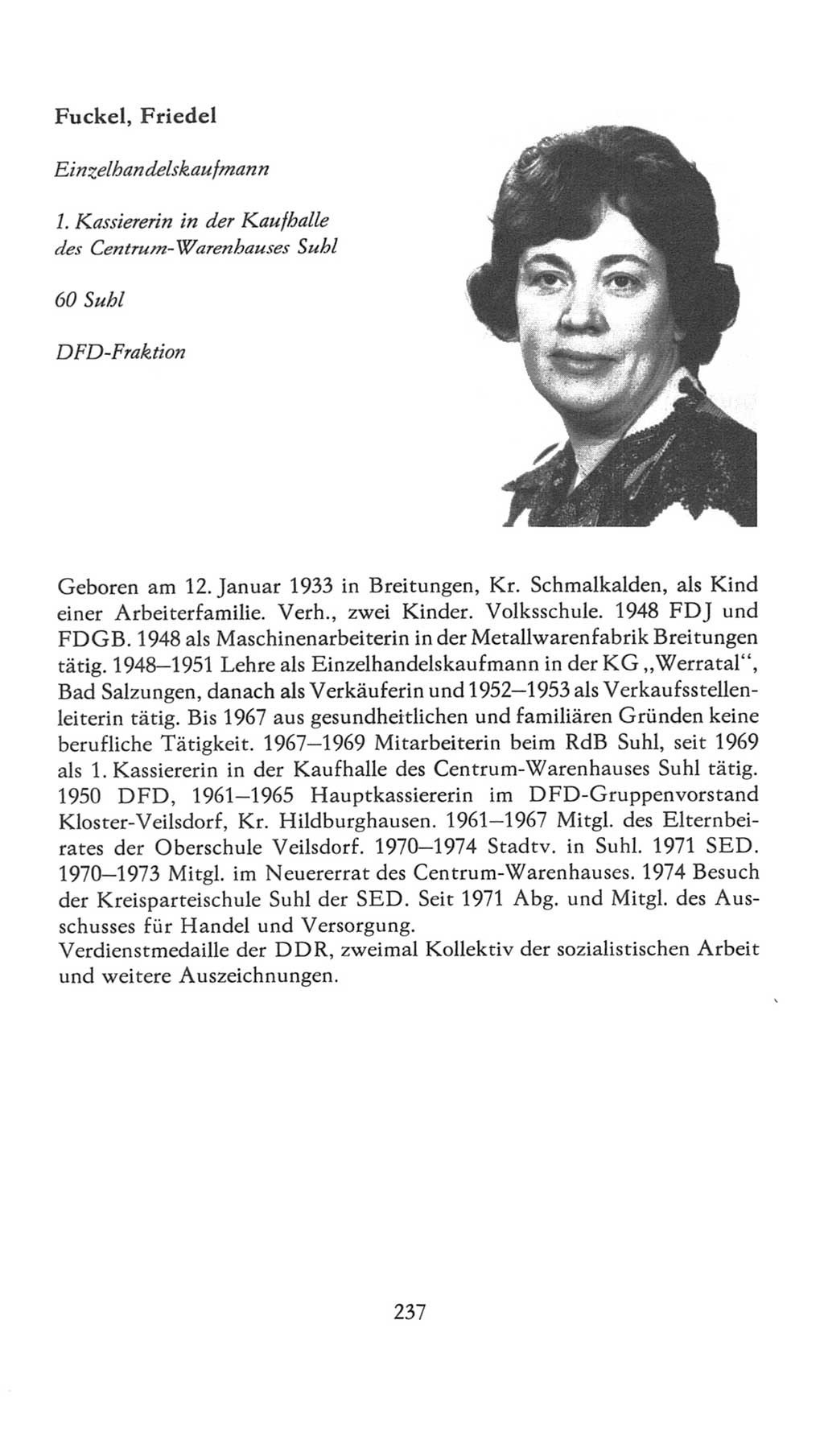 Volkskammer (VK) der Deutschen Demokratischen Republik (DDR), 7. Wahlperiode 1976-1981, Seite 237 (VK. DDR 7. WP. 1976-1981, S. 237)