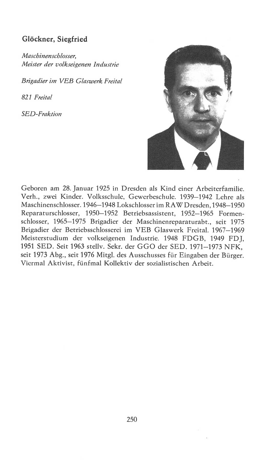 Volkskammer (VK) der Deutschen Demokratischen Republik (DDR), 7. Wahlperiode 1976-1981, Seite 250 (VK. DDR 7. WP. 1976-1981, S. 250)