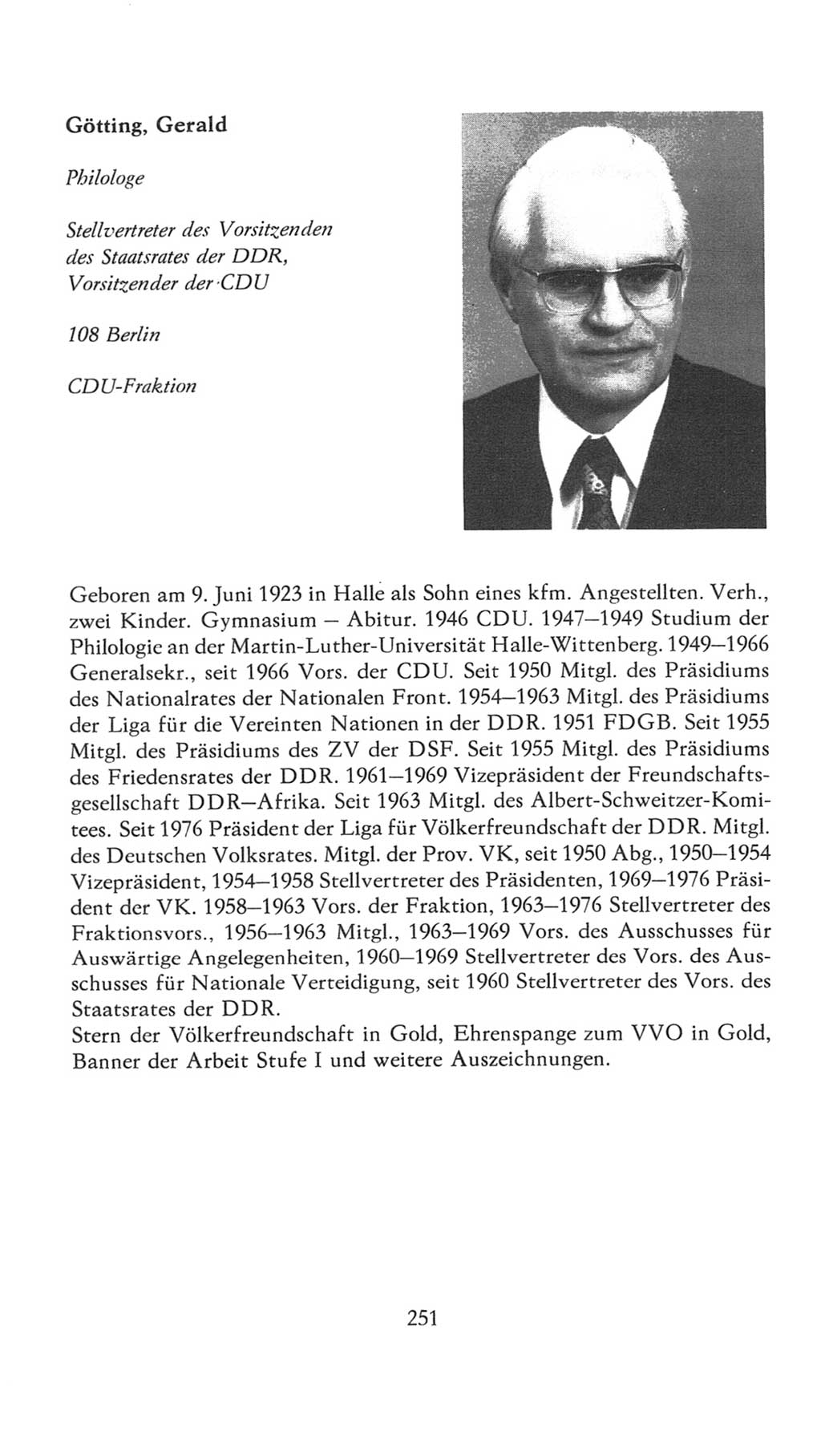 Volkskammer (VK) der Deutschen Demokratischen Republik (DDR), 7. Wahlperiode 1976-1981, Seite 251 (VK. DDR 7. WP. 1976-1981, S. 251)
