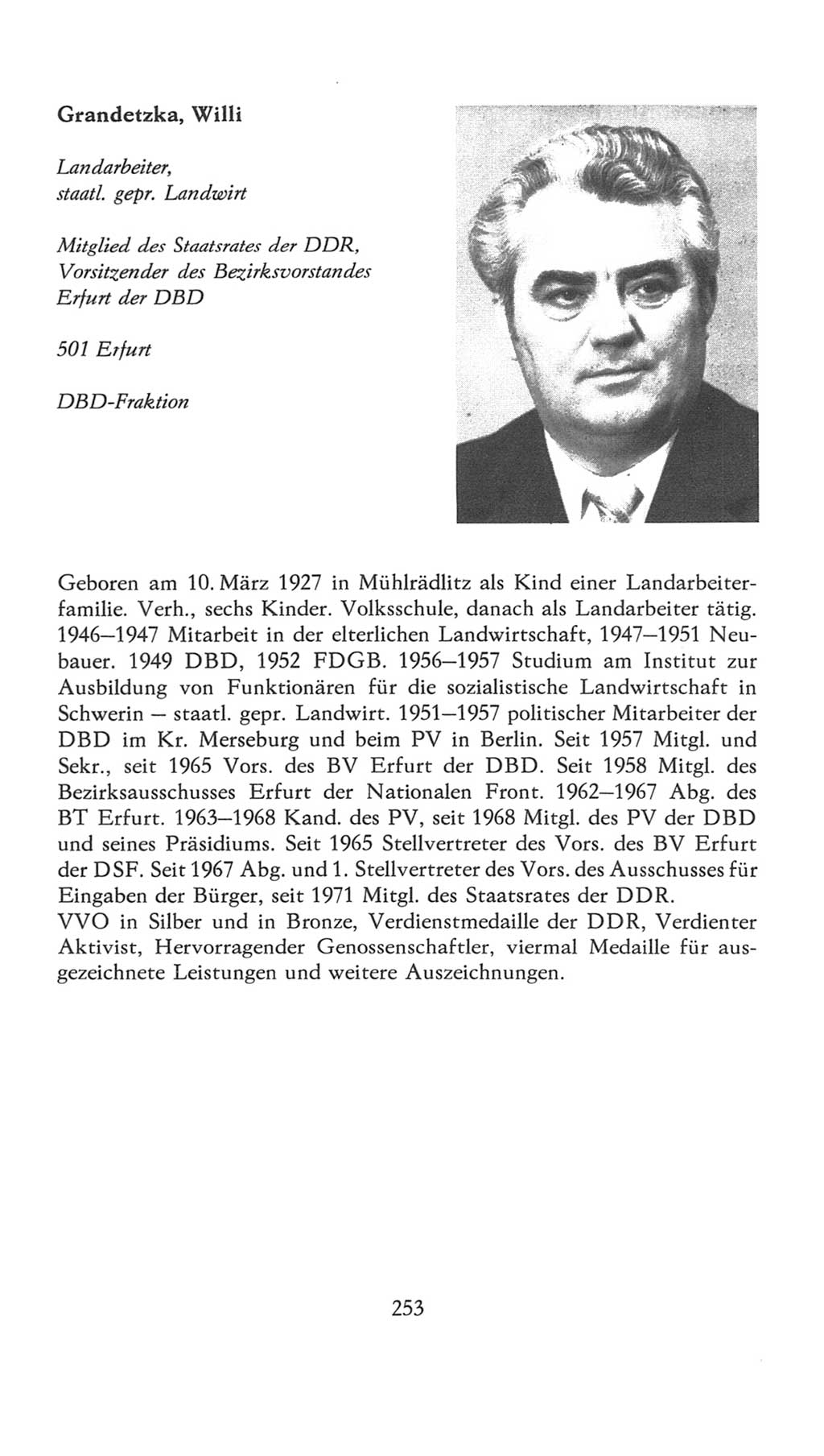 Volkskammer (VK) der Deutschen Demokratischen Republik (DDR), 7. Wahlperiode 1976-1981, Seite 253 (VK. DDR 7. WP. 1976-1981, S. 253)