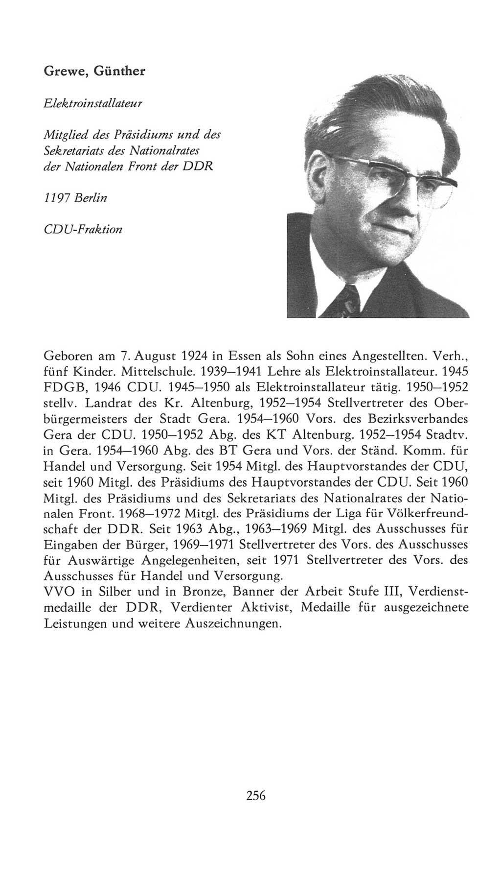 Volkskammer (VK) der Deutschen Demokratischen Republik (DDR), 7. Wahlperiode 1976-1981, Seite 256 (VK. DDR 7. WP. 1976-1981, S. 256)