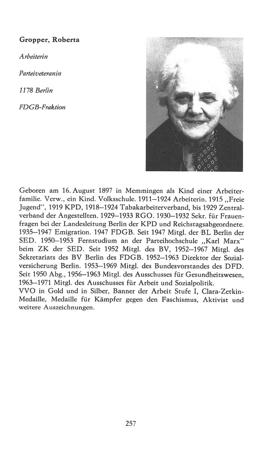 Volkskammer (VK) der Deutschen Demokratischen Republik (DDR), 7. Wahlperiode 1976-1981, Seite 257 (VK. DDR 7. WP. 1976-1981, S. 257)