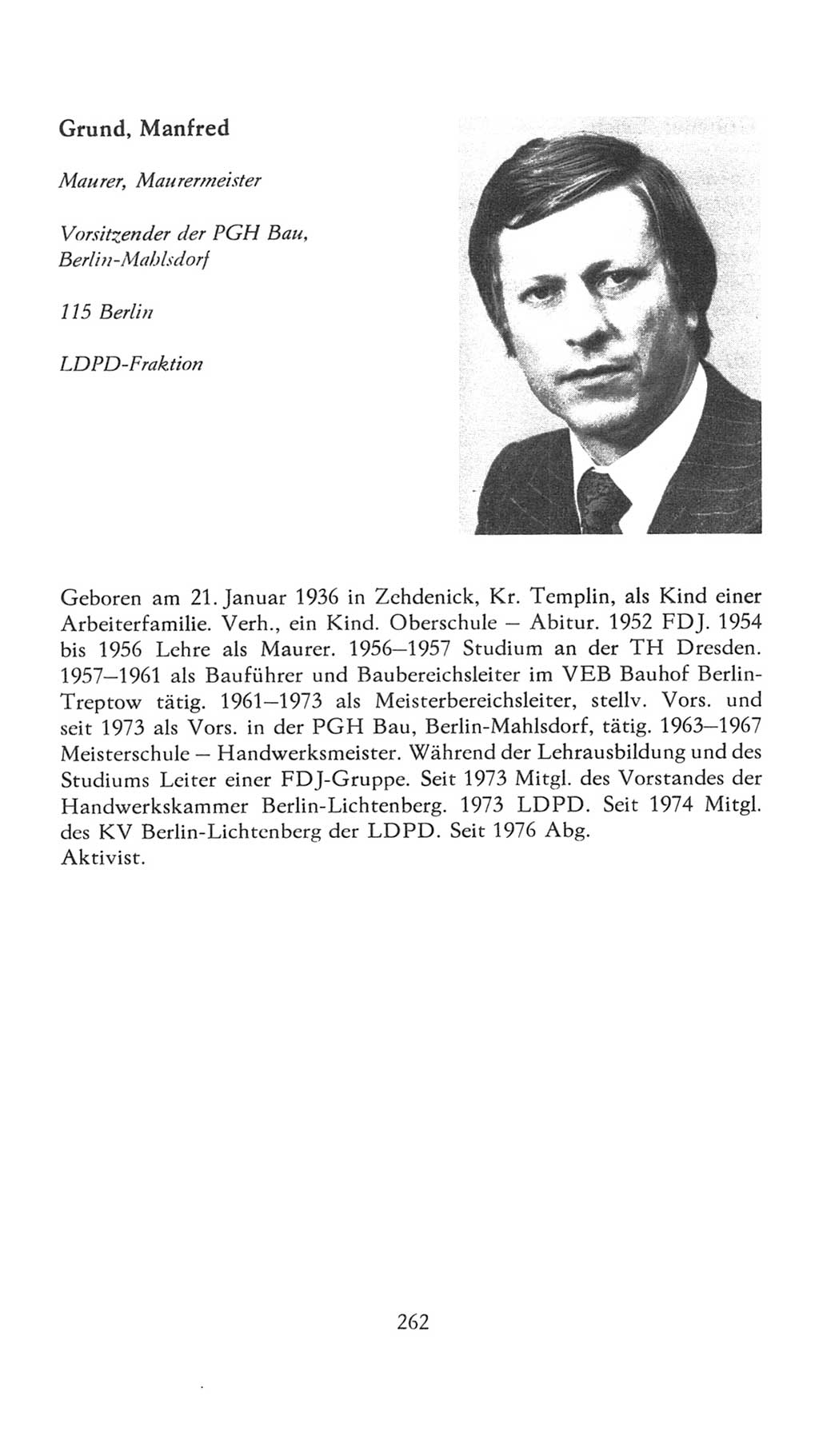 Volkskammer (VK) der Deutschen Demokratischen Republik (DDR), 7. Wahlperiode 1976-1981, Seite 262 (VK. DDR 7. WP. 1976-1981, S. 262)