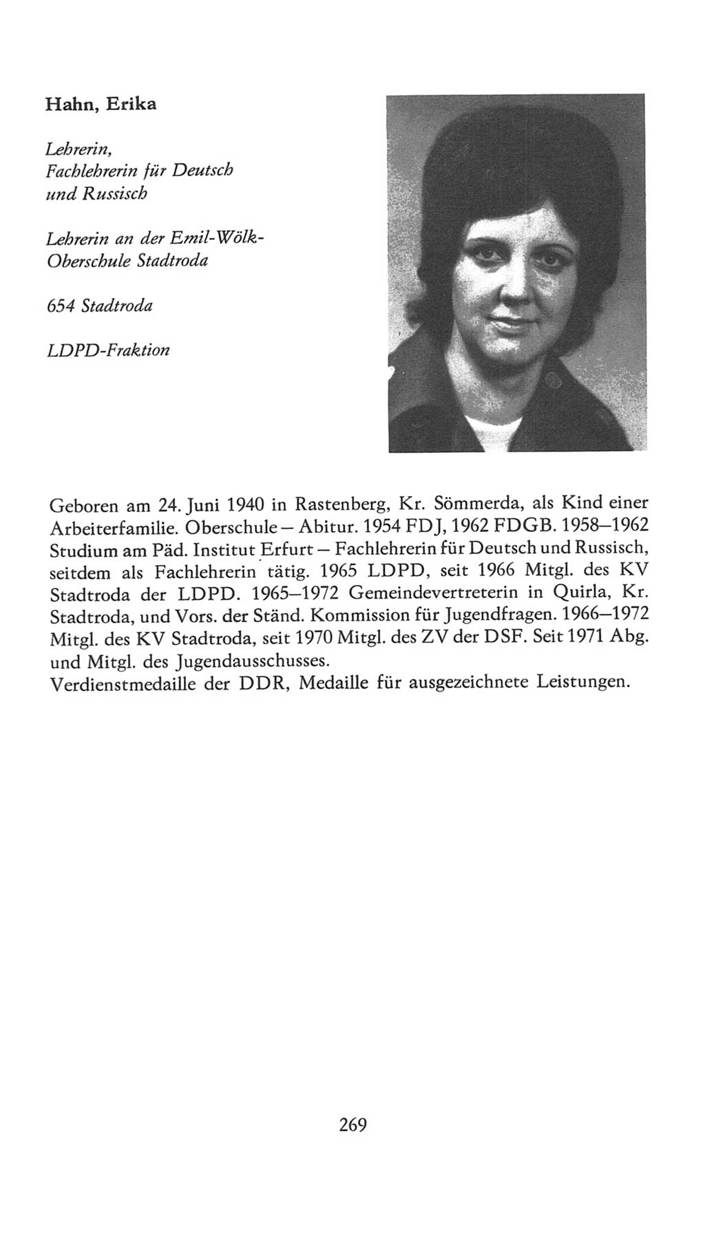 Volkskammer (VK) der Deutschen Demokratischen Republik (DDR), 7. Wahlperiode 1976-1981, Seite 269 (VK. DDR 7. WP. 1976-1981, S. 269)