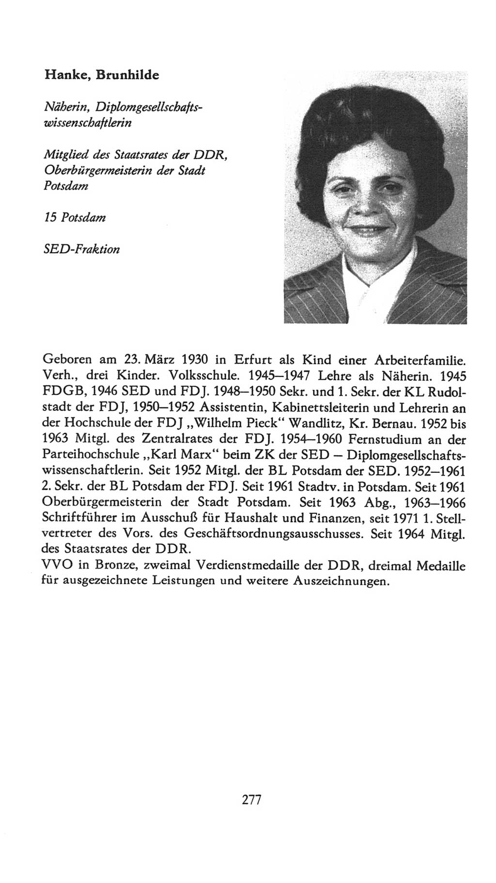 Volkskammer (VK) der Deutschen Demokratischen Republik (DDR), 7. Wahlperiode 1976-1981, Seite 277 (VK. DDR 7. WP. 1976-1981, S. 277)