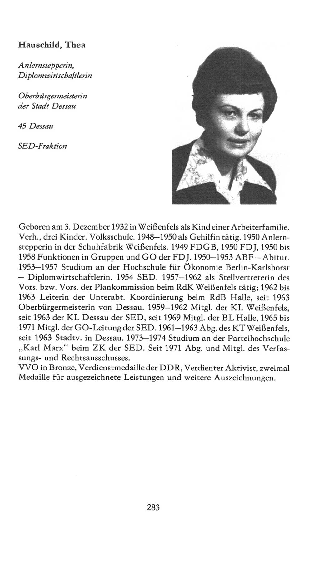 Volkskammer (VK) der Deutschen Demokratischen Republik (DDR), 7. Wahlperiode 1976-1981, Seite 283 (VK. DDR 7. WP. 1976-1981, S. 283)