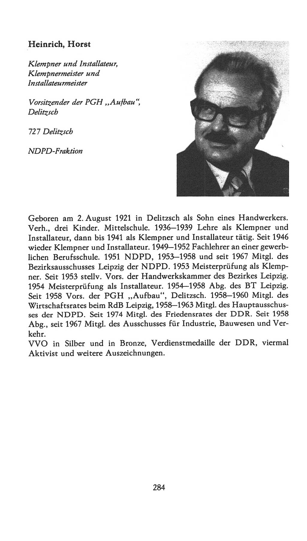 Volkskammer (VK) der Deutschen Demokratischen Republik (DDR), 7. Wahlperiode 1976-1981, Seite 284 (VK. DDR 7. WP. 1976-1981, S. 284)