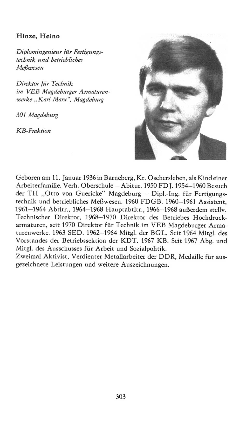 Volkskammer (VK) der Deutschen Demokratischen Republik (DDR), 7. Wahlperiode 1976-1981, Seite 303 (VK. DDR 7. WP. 1976-1981, S. 303)