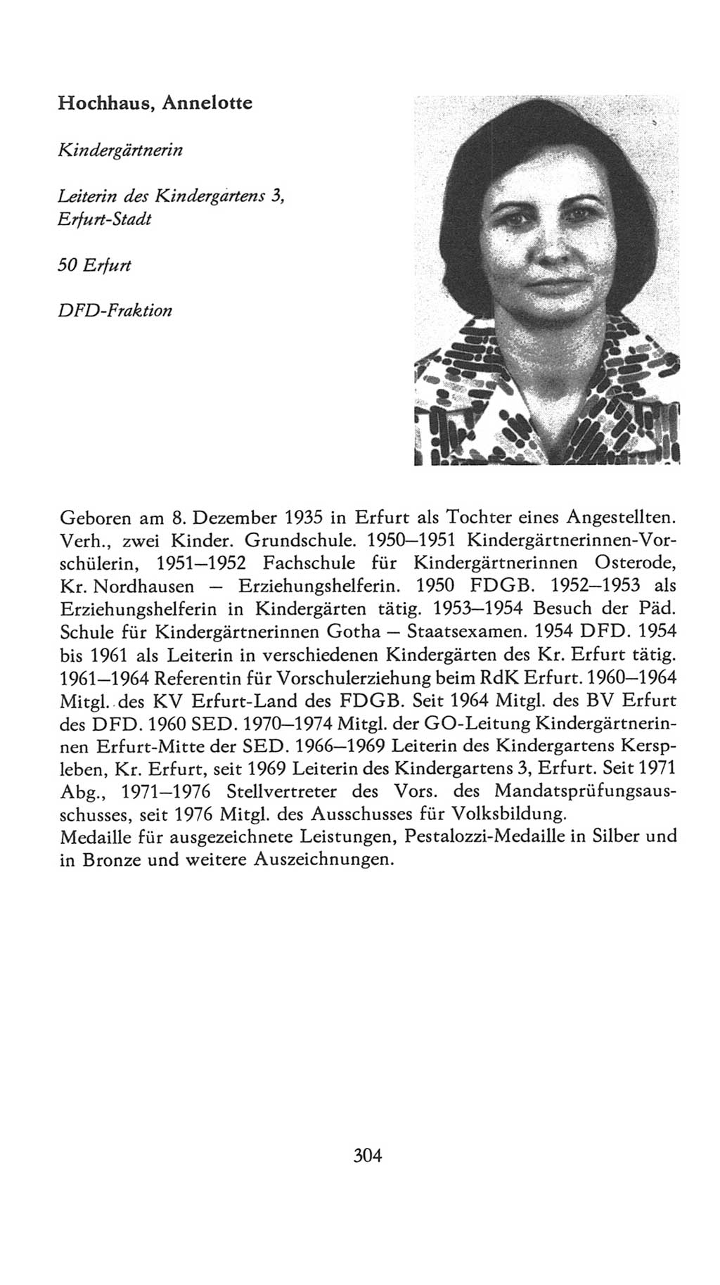 Volkskammer (VK) der Deutschen Demokratischen Republik (DDR), 7. Wahlperiode 1976-1981, Seite 304 (VK. DDR 7. WP. 1976-1981, S. 304)
