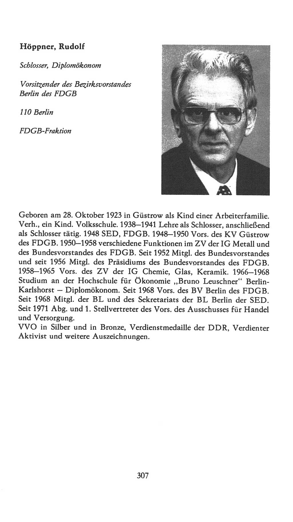 Volkskammer (VK) der Deutschen Demokratischen Republik (DDR), 7. Wahlperiode 1976-1981, Seite 307 (VK. DDR 7. WP. 1976-1981, S. 307)